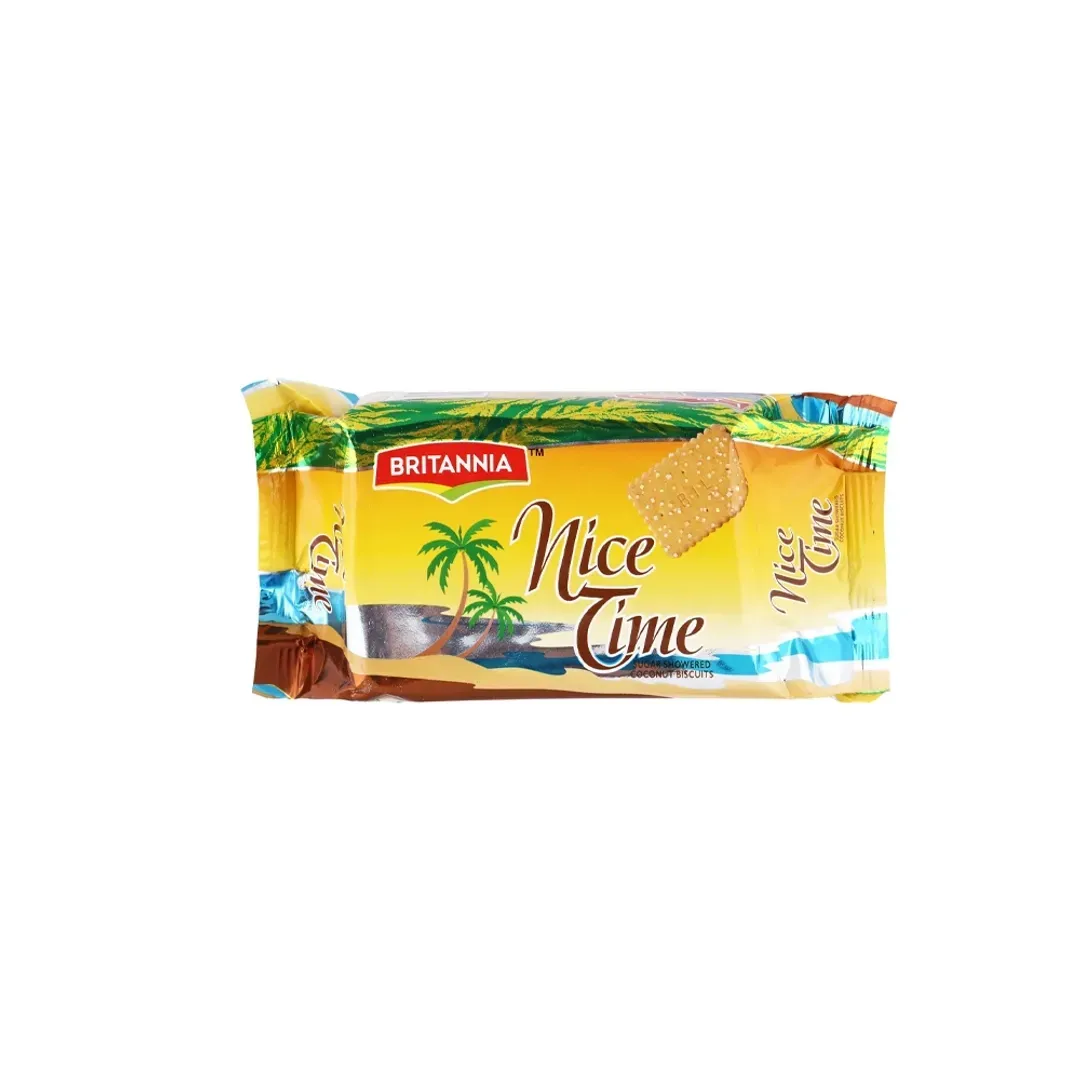 Britannia Nice Time Coconut Biscuits Coated with Sugar, 100g