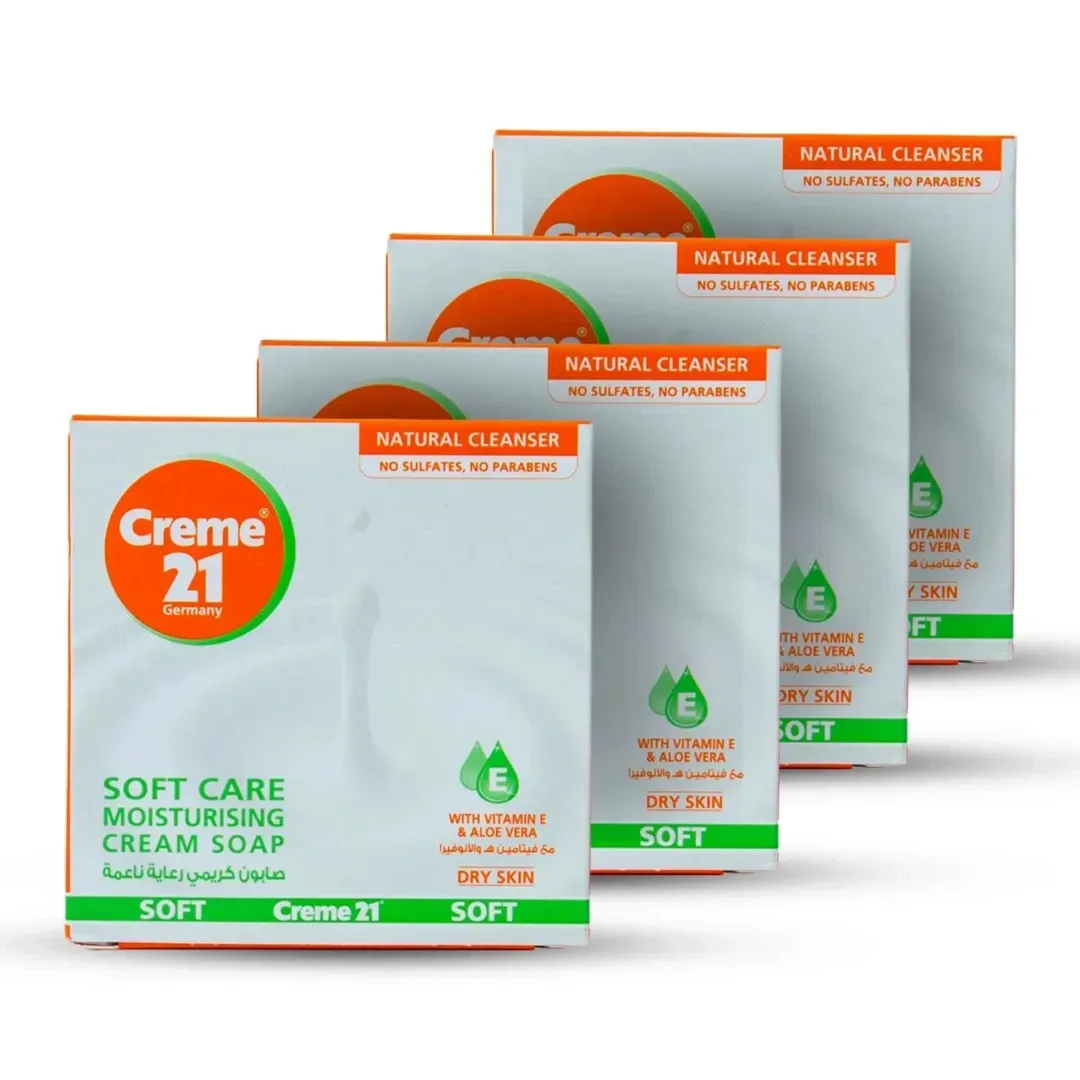 Creme 21 Antibacterial Soft Care Moisturizing Cream Soap, 4x125g