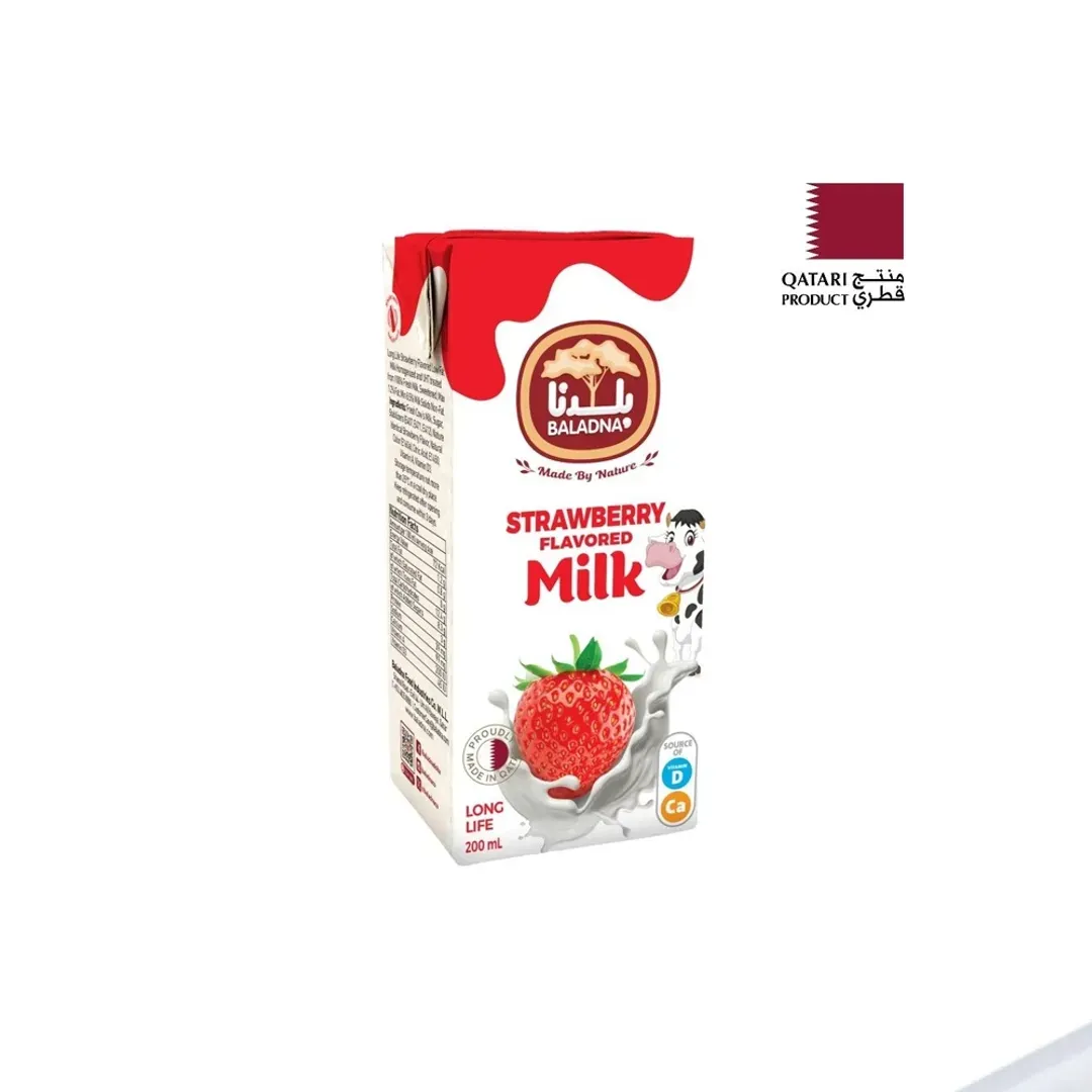 Baladna UHT Strawberry Milk, 200ml