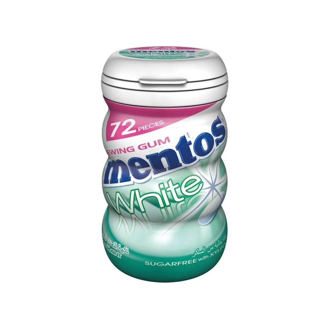 Mentos White Spearmint Sugar Free Gums, 72 Pieces