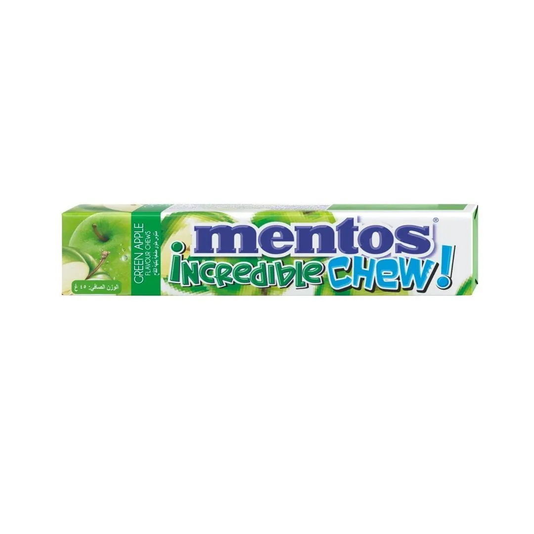 Mentos Incredible Green Apple Chew Candy, 45g