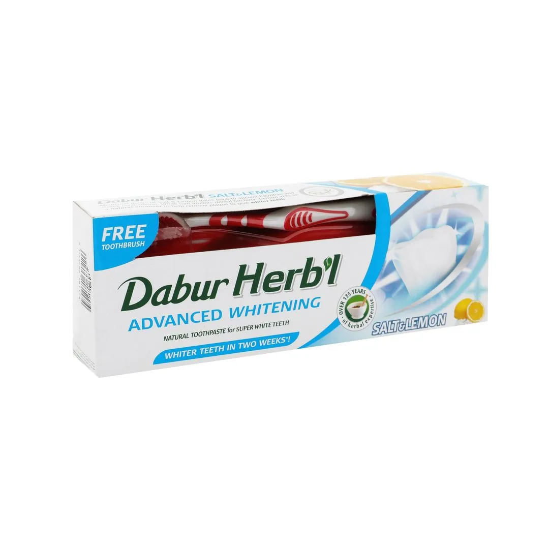 Dabur Herbl Toothpaste Whitening 150g + Tooth Brush