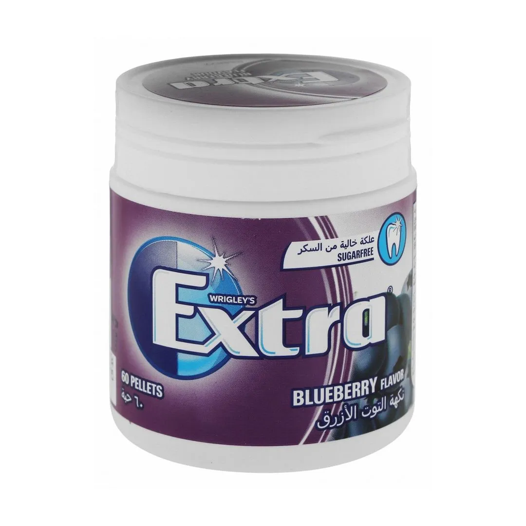 Wrigley's Extra Gum Blueberry Sugar Free Chewing Gum, 60 Pellets, 84g