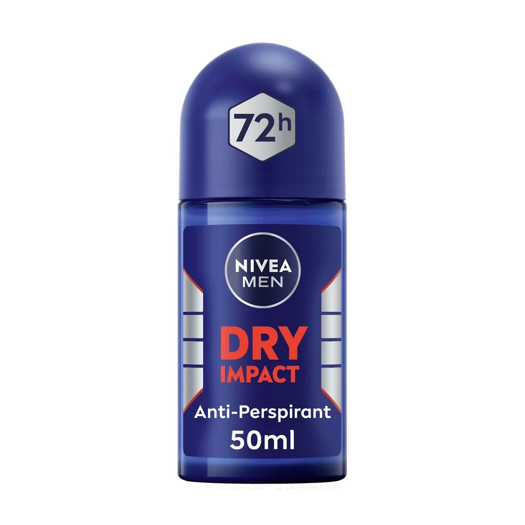 Nivea Dry Impact Antiperspirant Deodorant Roll-On for Men, 50ml