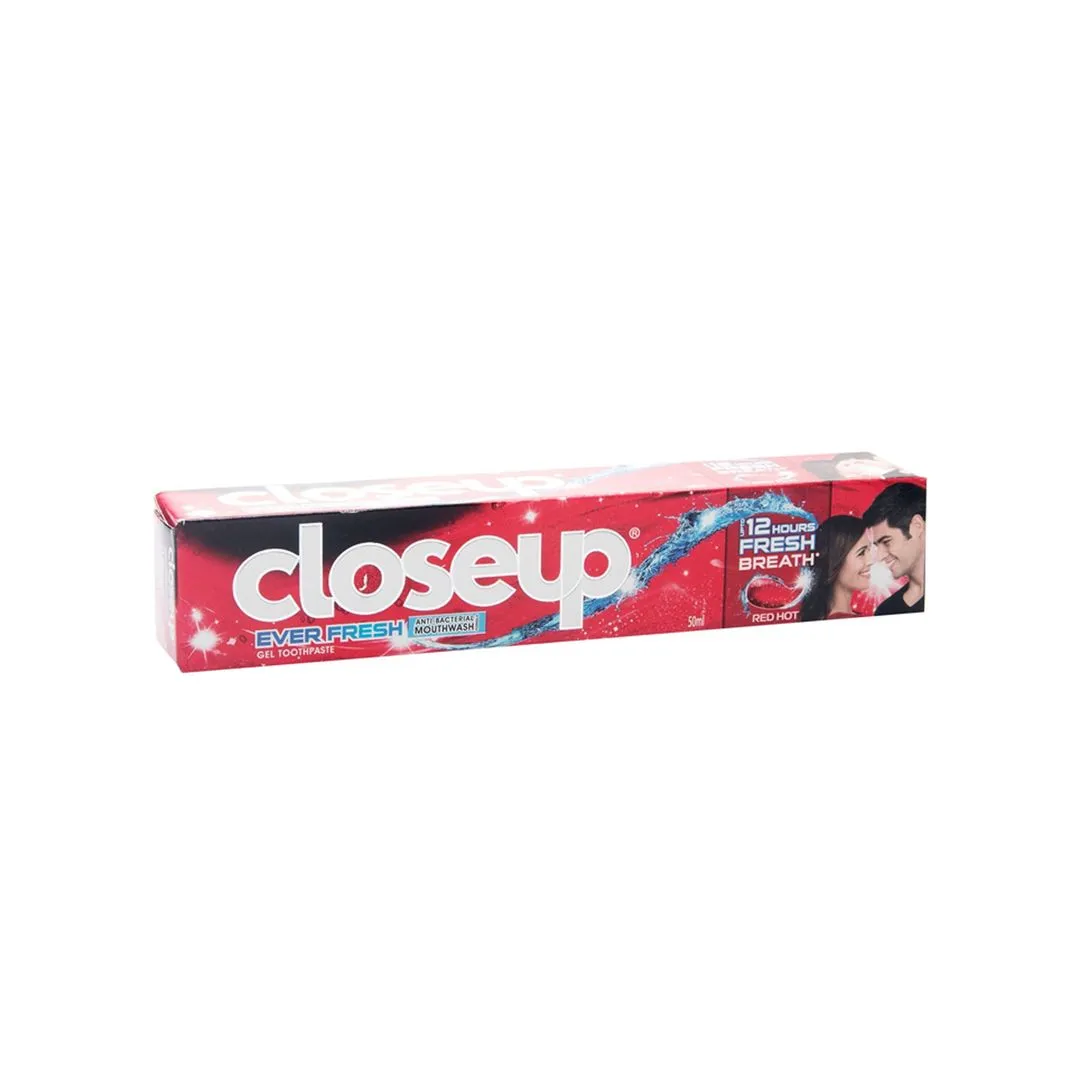 Closeup Ever Fresh Red Hot Gel Toothpaste with Antibacterial Mouthwash Formula, 50ml