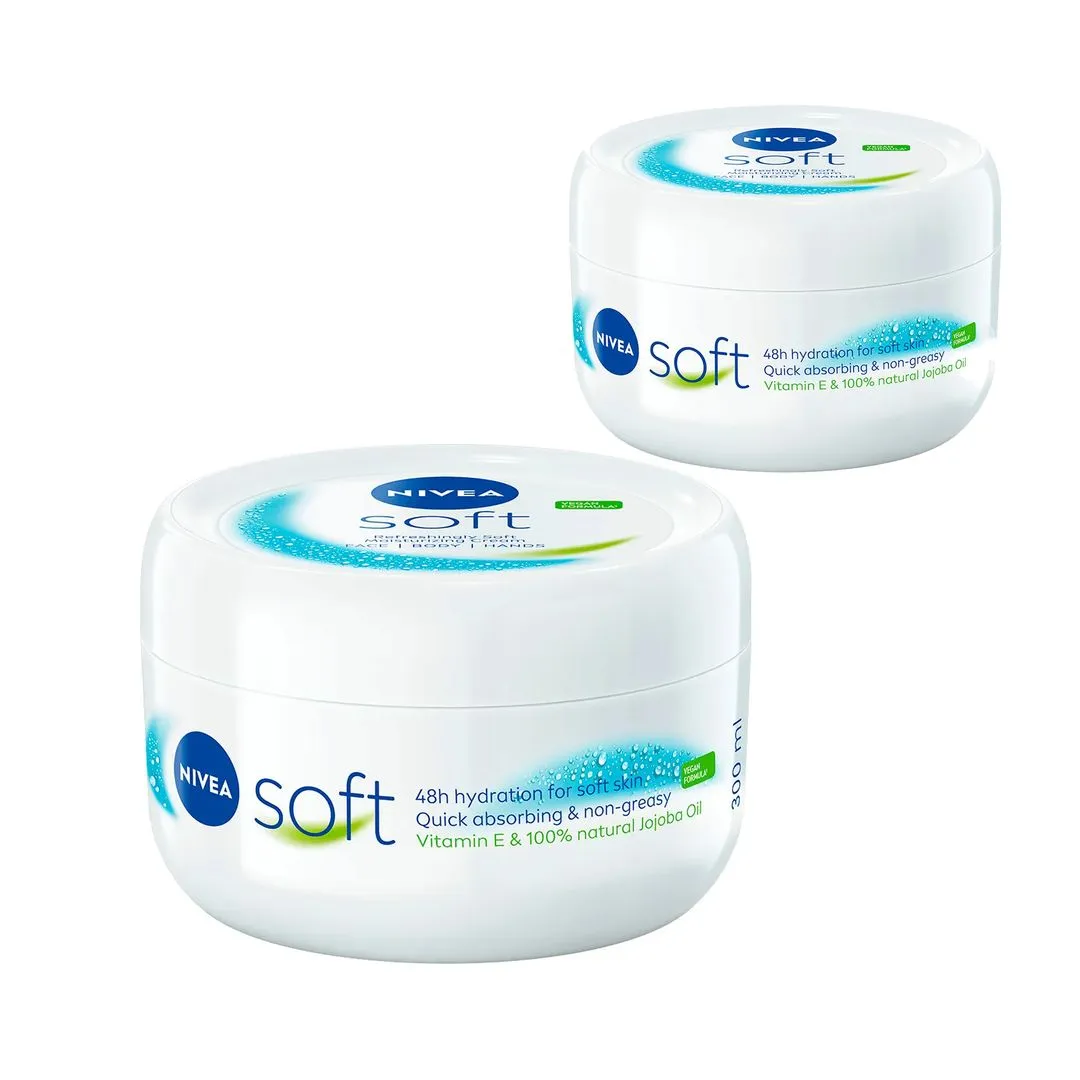Nivea Soft Moist Crm Jar 300Ml+100Ml ''@Sp
