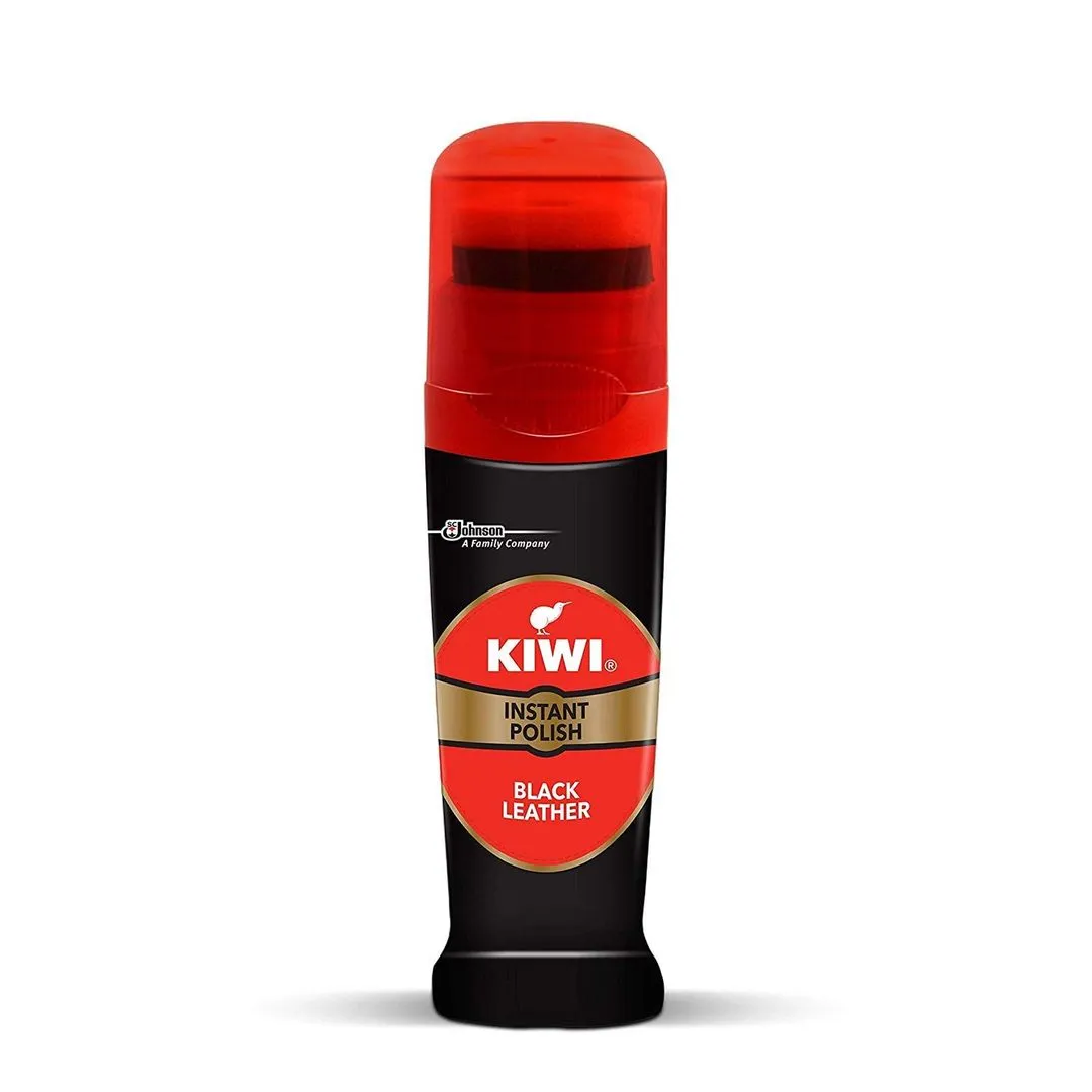Kiwi Black Leather Instant Polish, 75ml