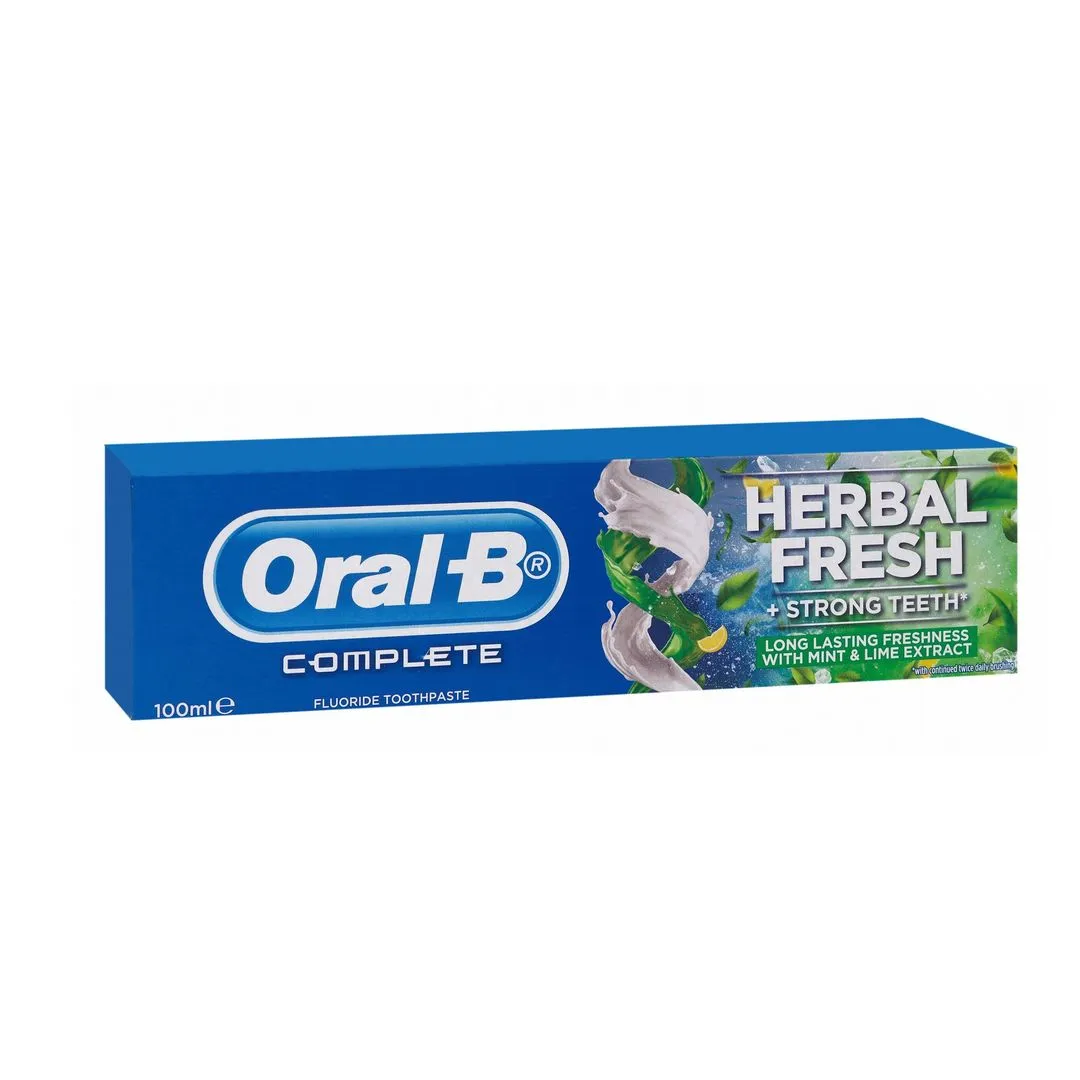 Oral-B Complete Fluoride Toothpaste & Mouthwash with Mint & Lime Extract, 100ml