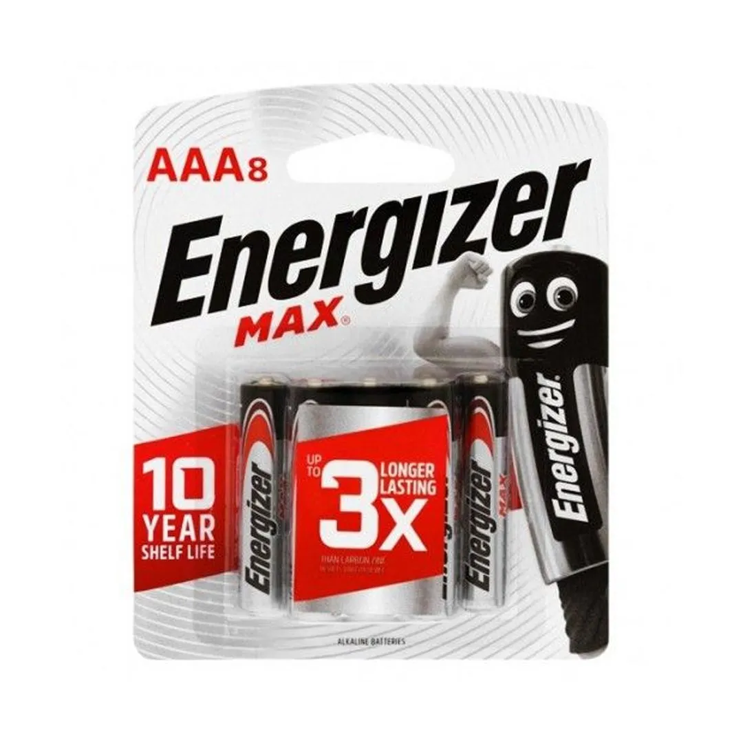 Energizer Max AAA Alkaline Batteries, 8 Pieces