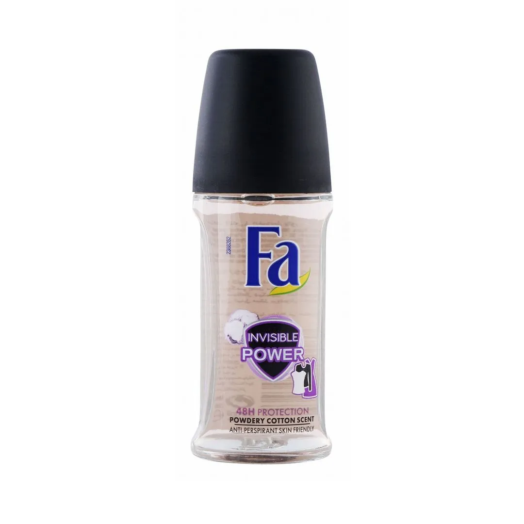 Fa Invisible Power 48H Antiperspirant Roll-On Deodorant Cotton Scent for Women, 50ml