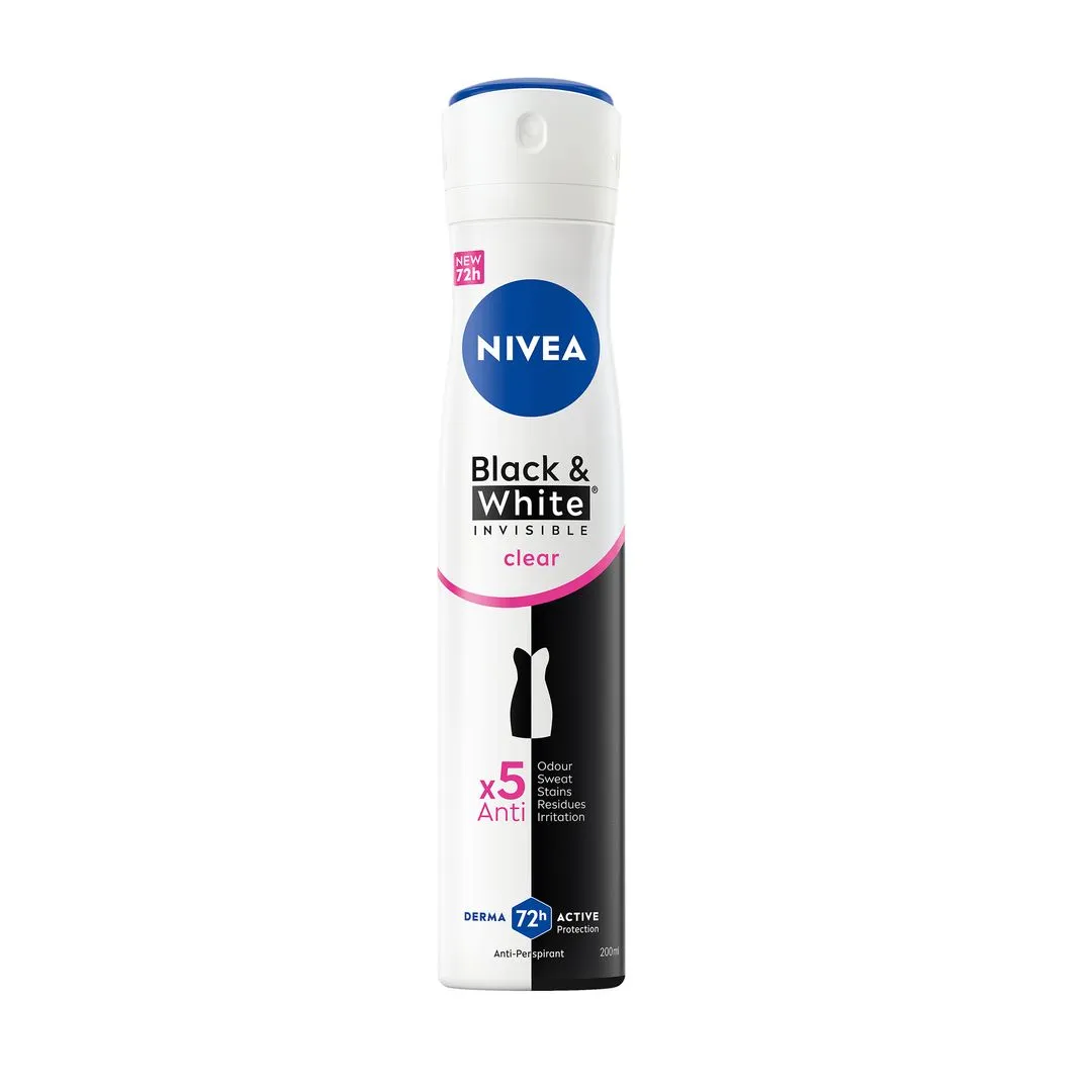 Nivea Deo Spray B & W Clear For Women, 200ml