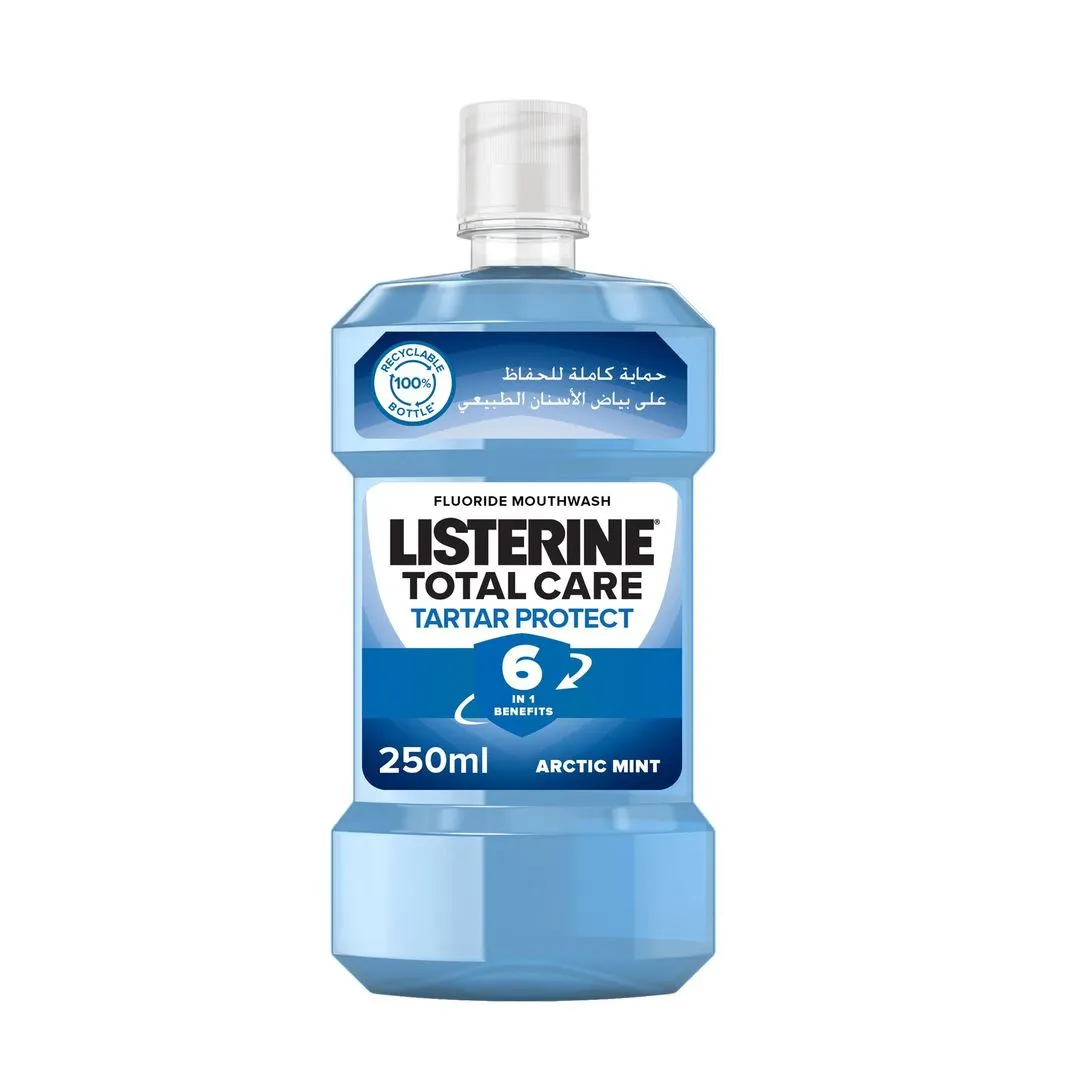 Listerine Total Care Tartar Protect Arctic Mint Fluoride Mouthwash, 250ml