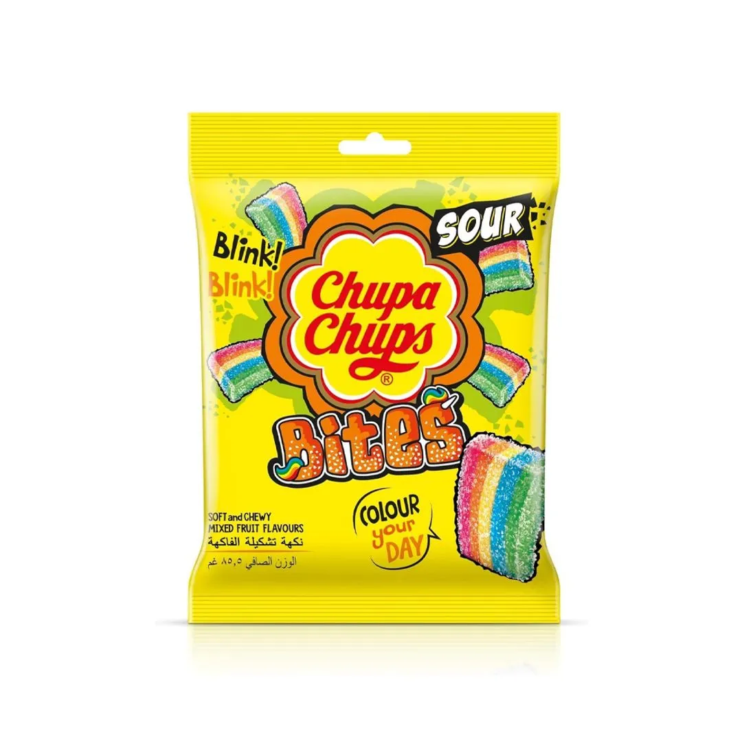 Chupa Chups Mixed Fruit Sour Bites, 24.2g