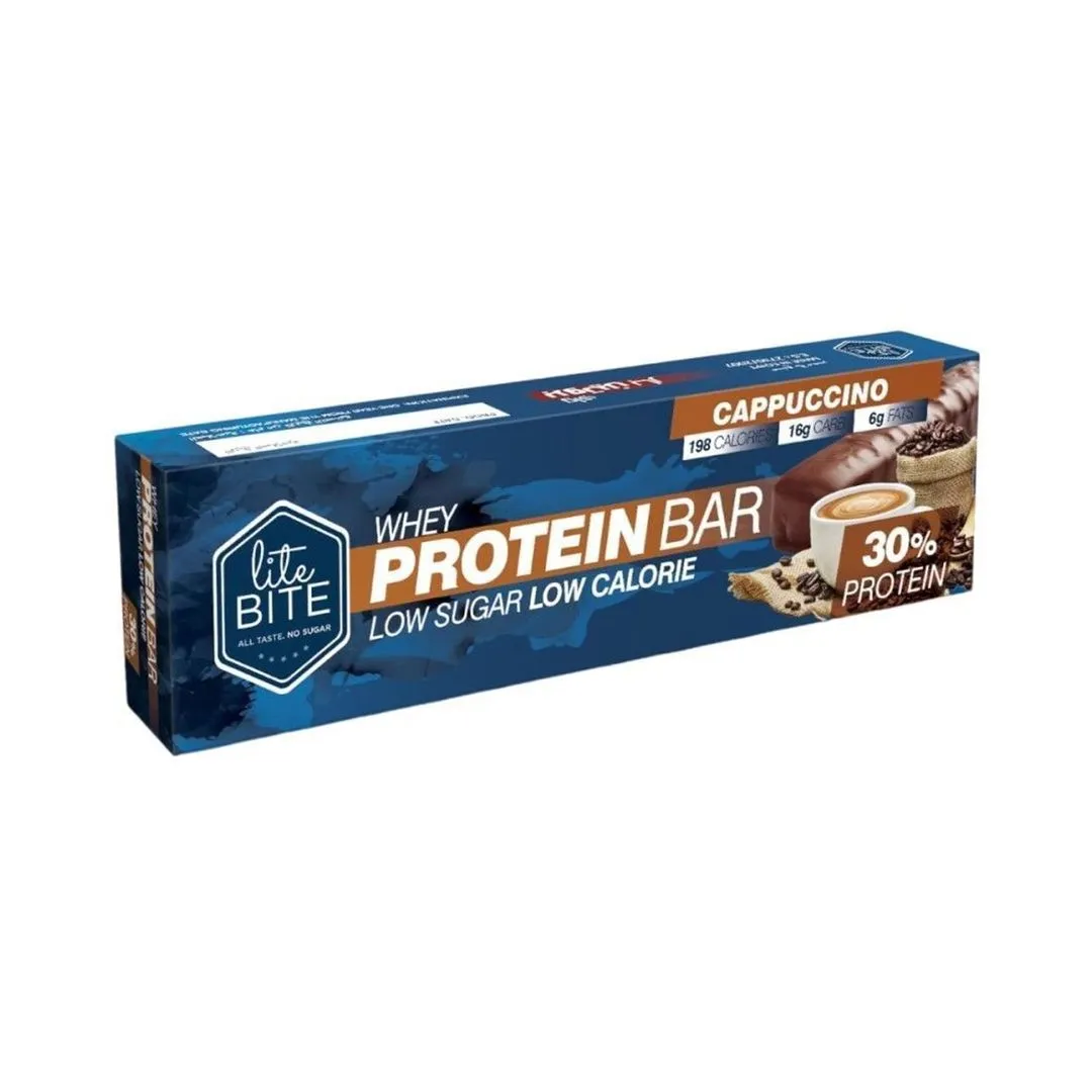 Lite Bite Cappuccino 30% (20g Protein) Whey Protein Bar, 70g