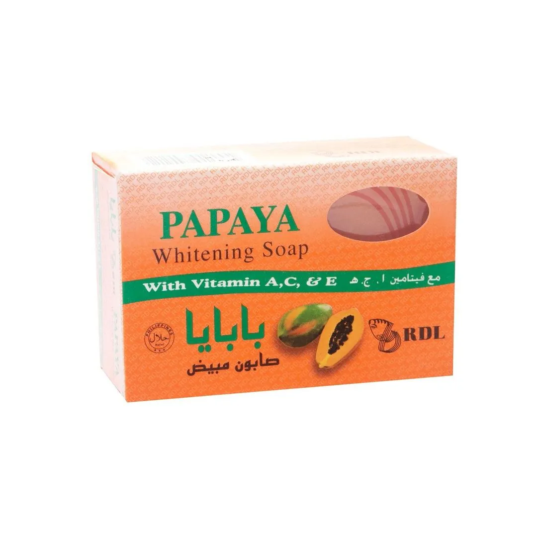 RDL Papaya Whitening Soap Bar with Vitamin A, C & E, 135g