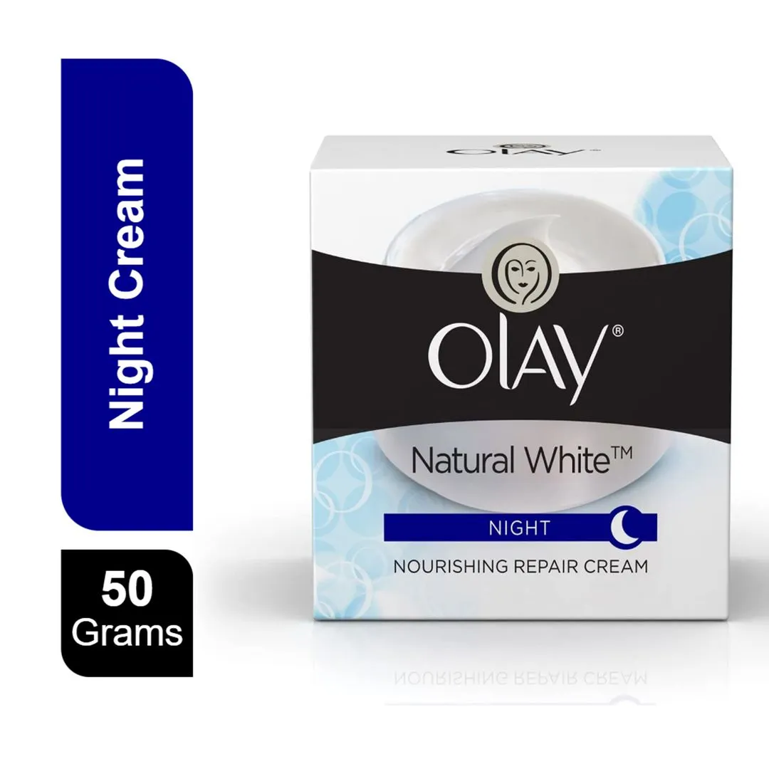 Olay Natural White Nourishing Night Cream with Niacinamide, Pro Vitamin B5 & E, 50g