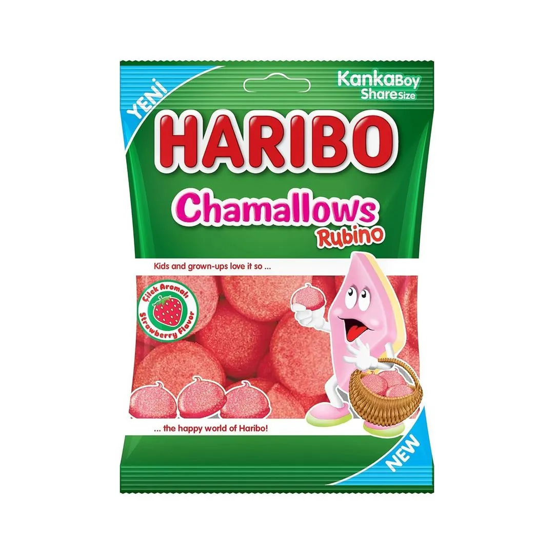 Haribo Chamallows Marshmallow Candies Strawberry Flavor, 70g
