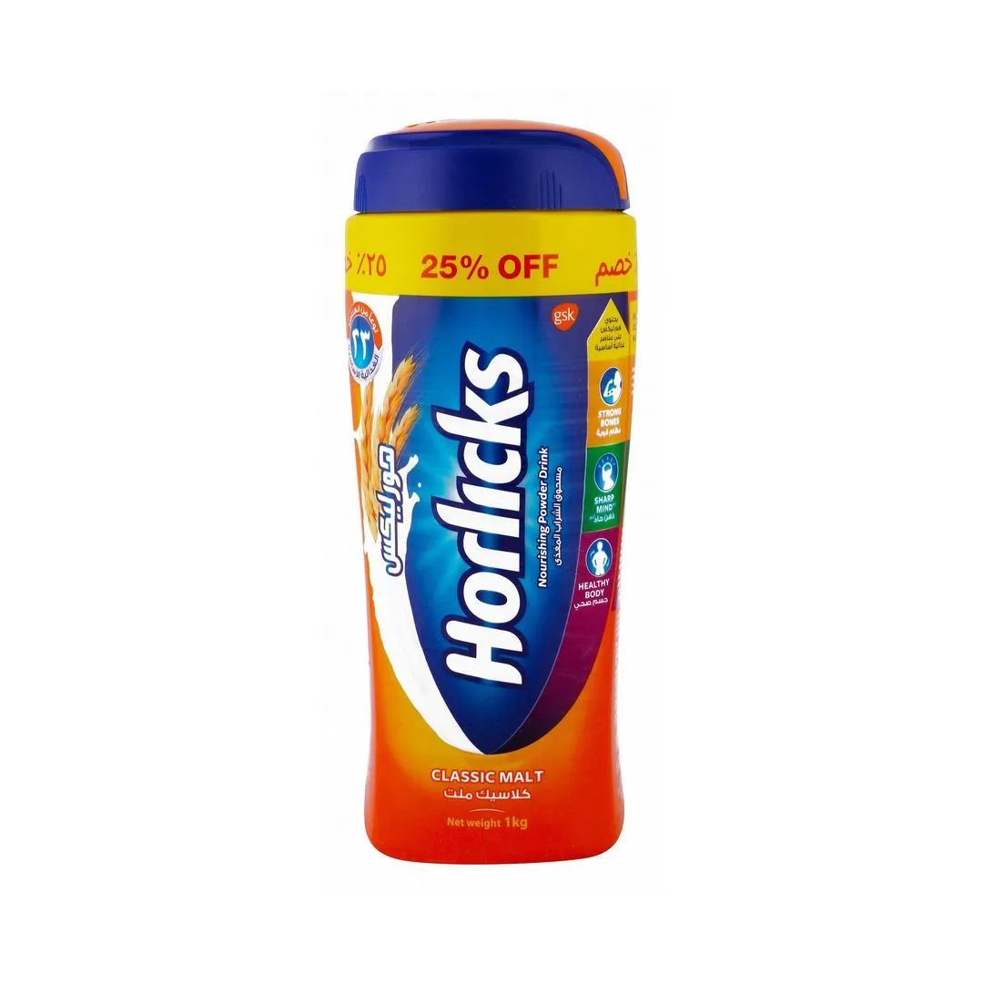 Horlicks Classic Malt Nourishing Powder Drink, 1kg