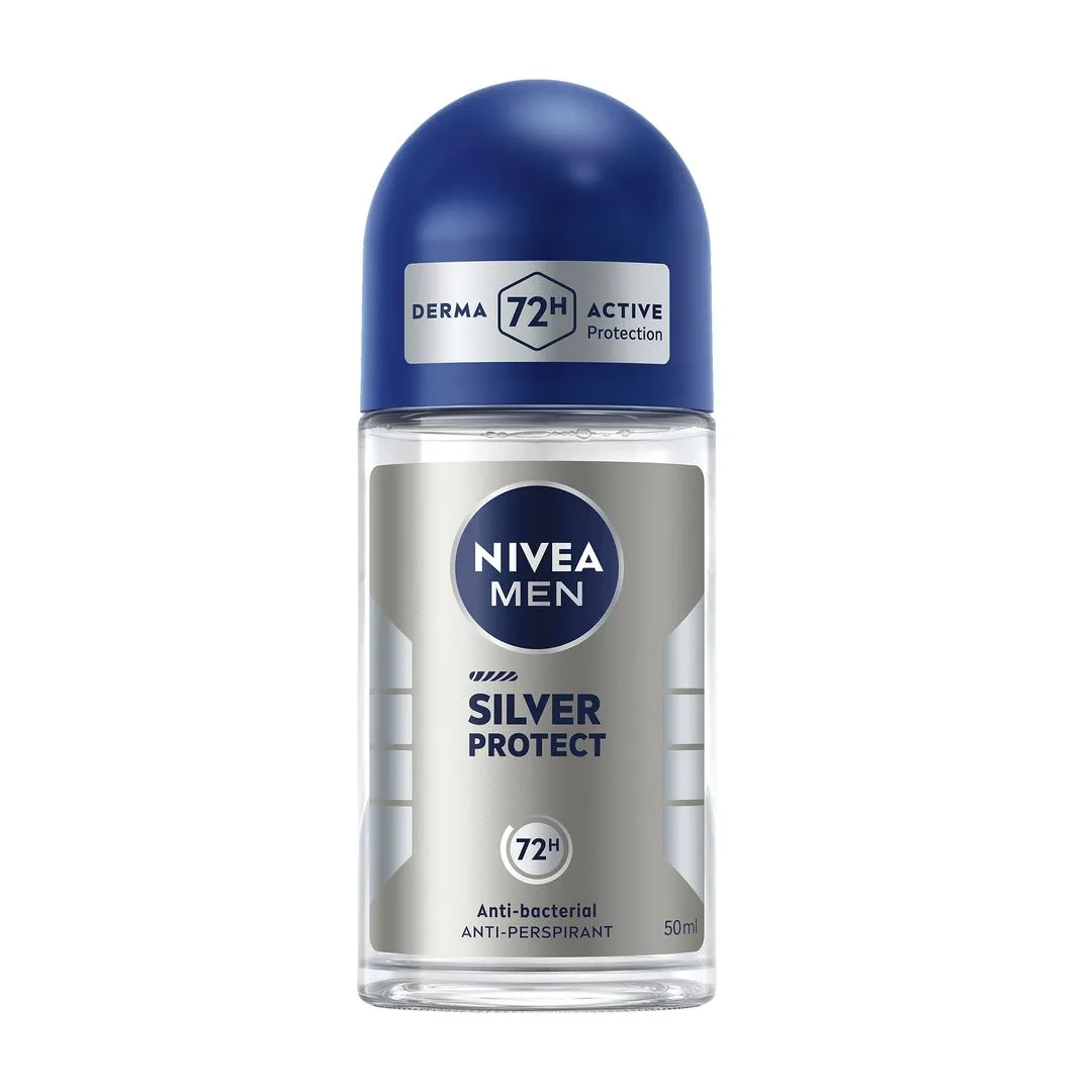 Nive Silver Protect Antibacterial Protection Antiperspiranta Deodorant Roll-On for Men, 50ml