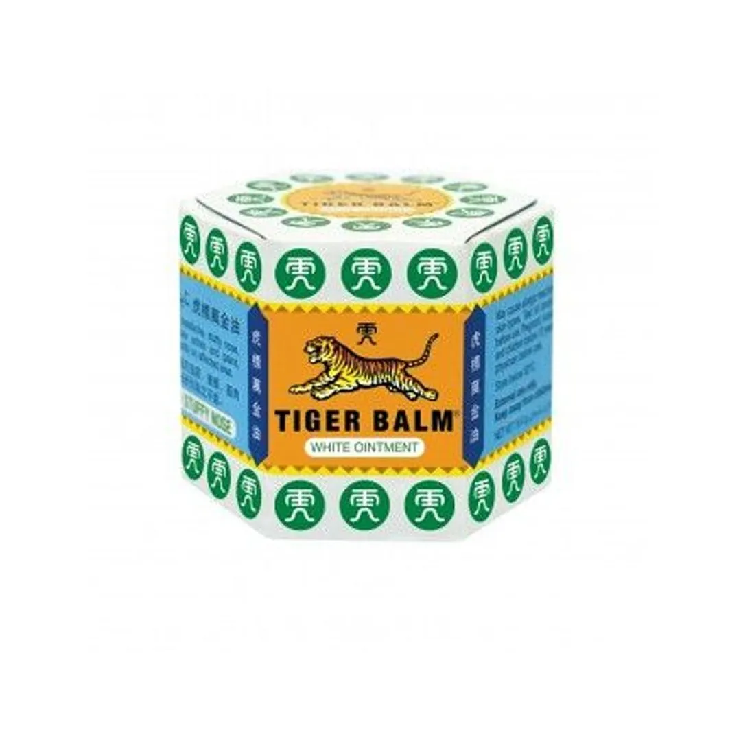 Tiger Balm White Ointment for Headaches, Stuffy Nose, Flatulence & Insect Bites, 30g