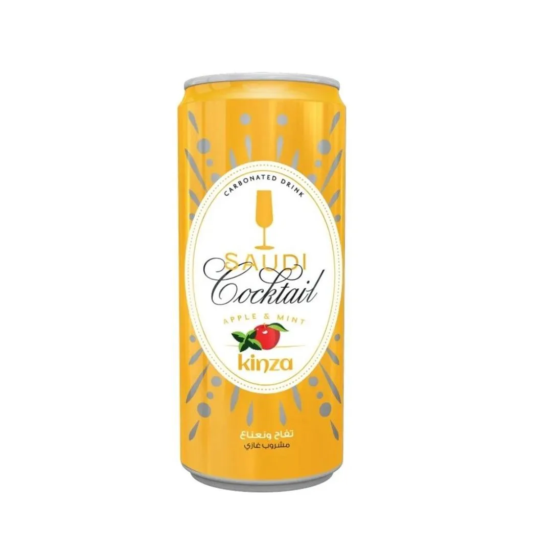 Kinza Saudi Cocktail Apple & Mint Drink Can, 250ml