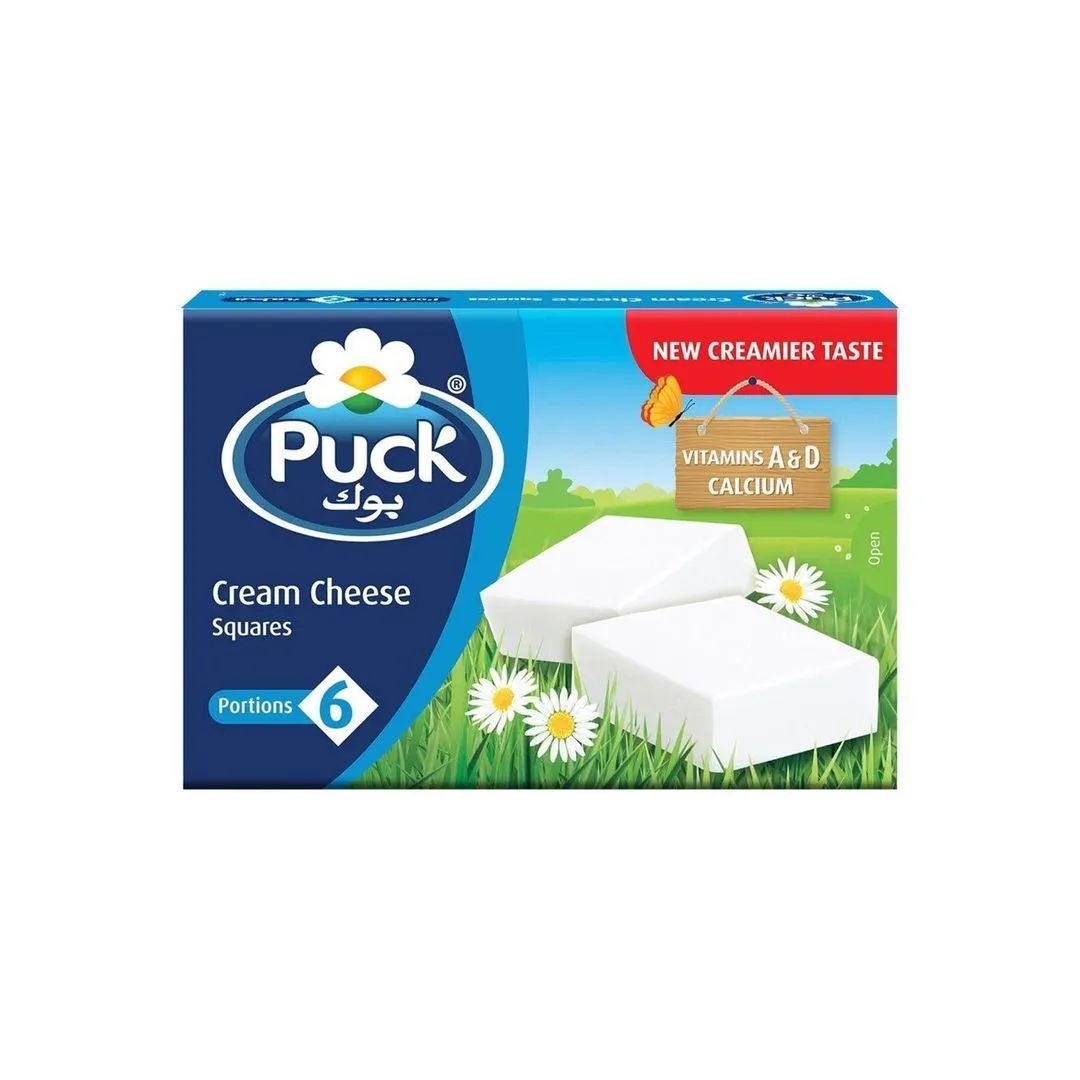 Puck Square Cream Cheese, 6 Portions, 108g