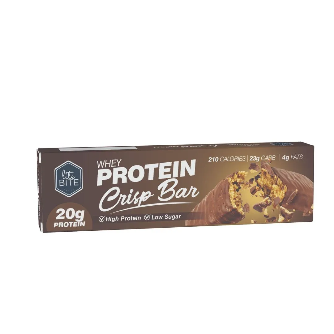 Lite Bite Crisp Whey Protein Bar, 70g