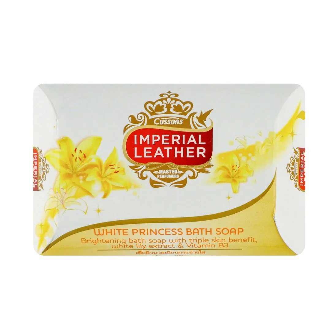 Imperial Leather White Princess Bath Soap Bar with White Lily Extract & Vitamin B3, 100g