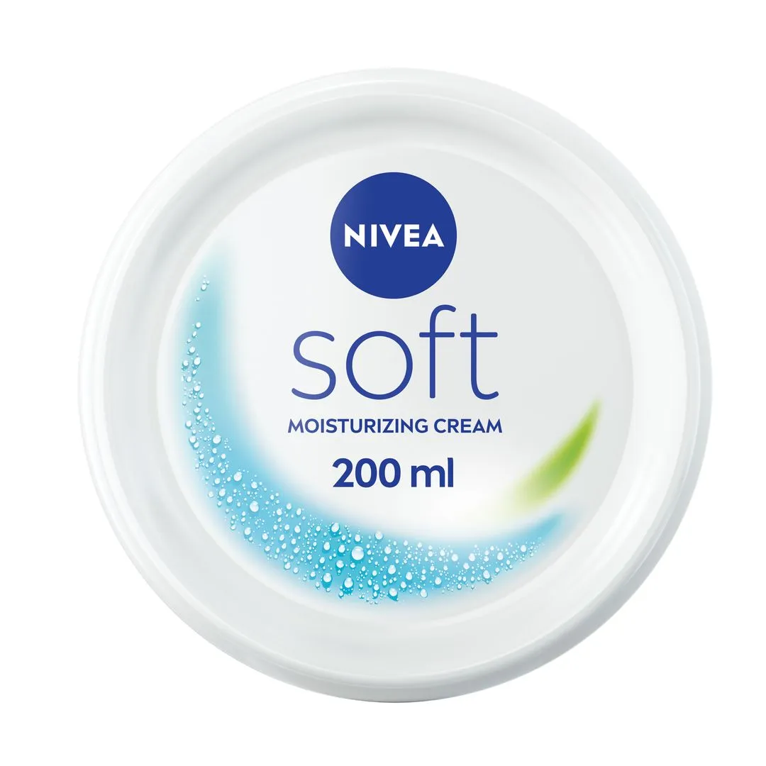 NIVEA Soft Moisturizing Cream with Jojoba Oil & Vitamin E for Face, Body & Hands, 200ml