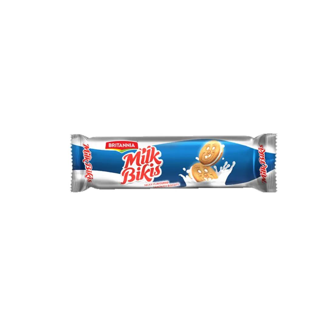Britannia Milk Bikis Milky Flavoured Sandwich Biscuits 100 g