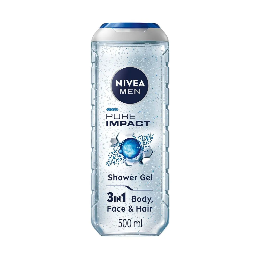 Nivea Men 3 in 1 Pure Impact Fresh Scent Shower Gel, 500ml