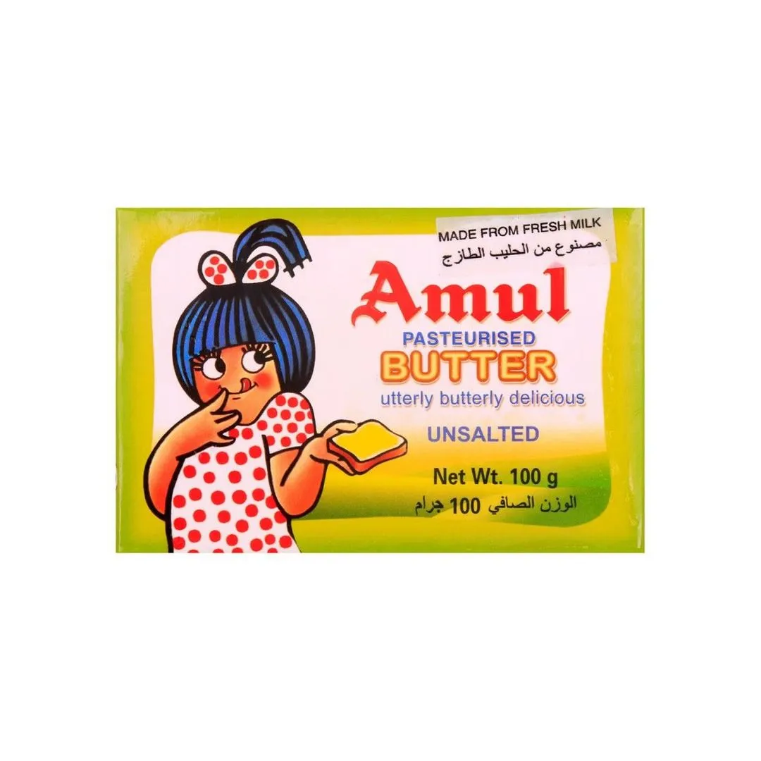 Amul Pasteurised Unsalted Butter, 100g