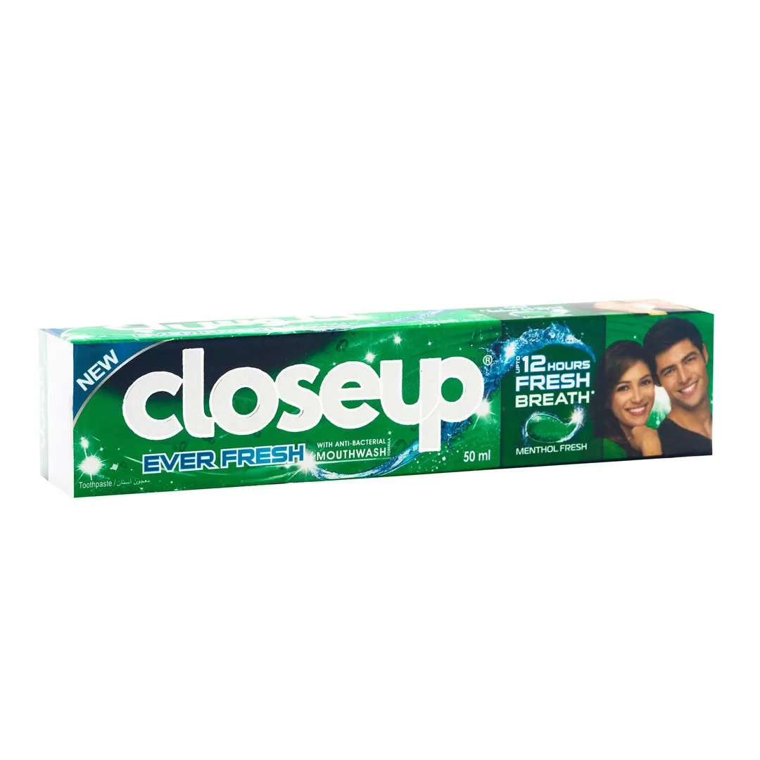 Closeup Everfresh Menthol Flavor Toothpaste with Antibacterial Mouthwash Formula, 50ml