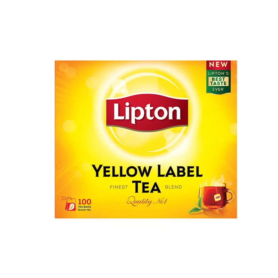 Lipton Yellow Label Non Enveloped Black Tea Bags, 100 Pieces