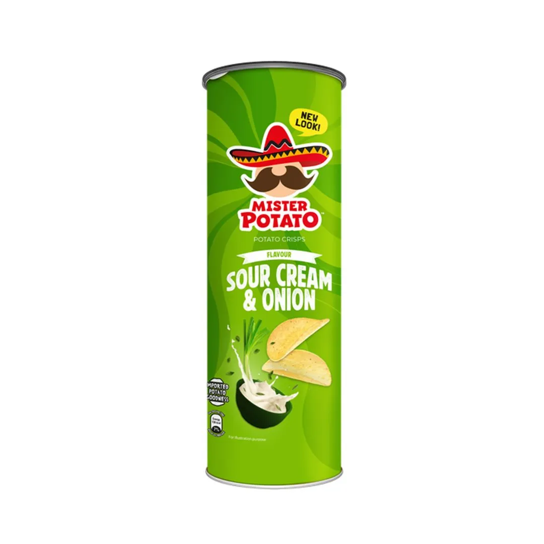 Mister Sour Cream & Onion Potato Chips, 160g