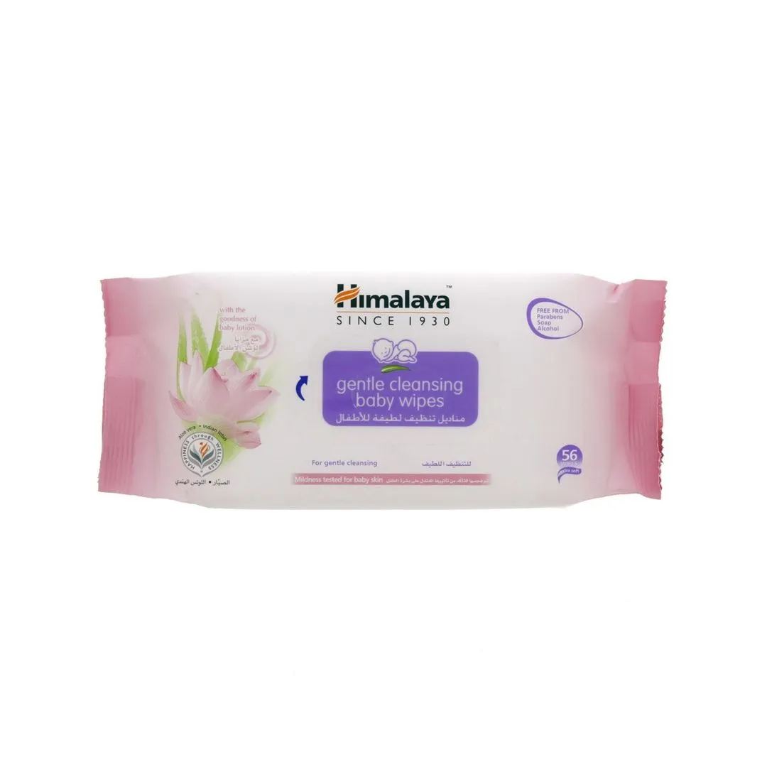 Himalaya Extra Soft Cleansing Baby Wipes with Aloe Vera & Indian Lotus, 56 wipes