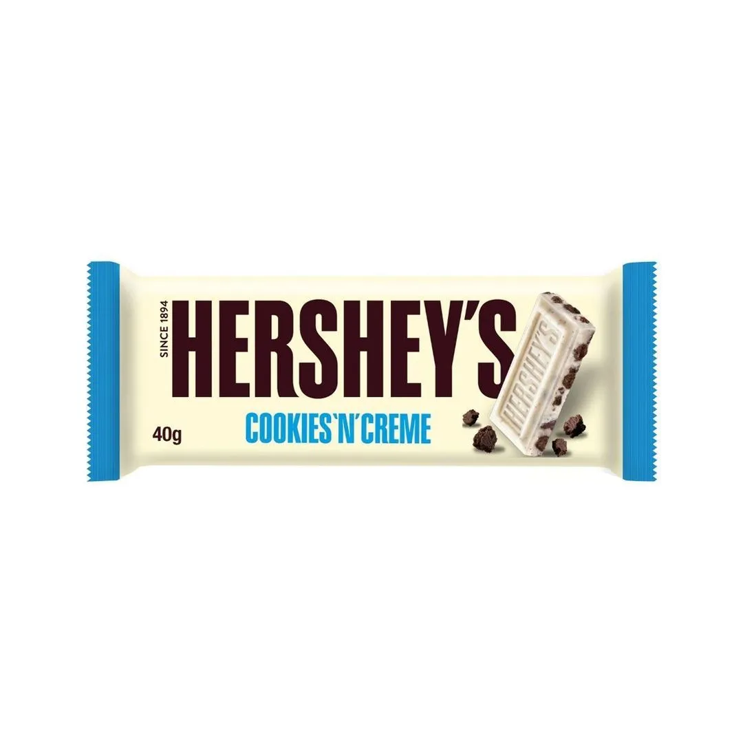 Hershey's Cookies 'n' Cream Chocolate Bar, 40g
