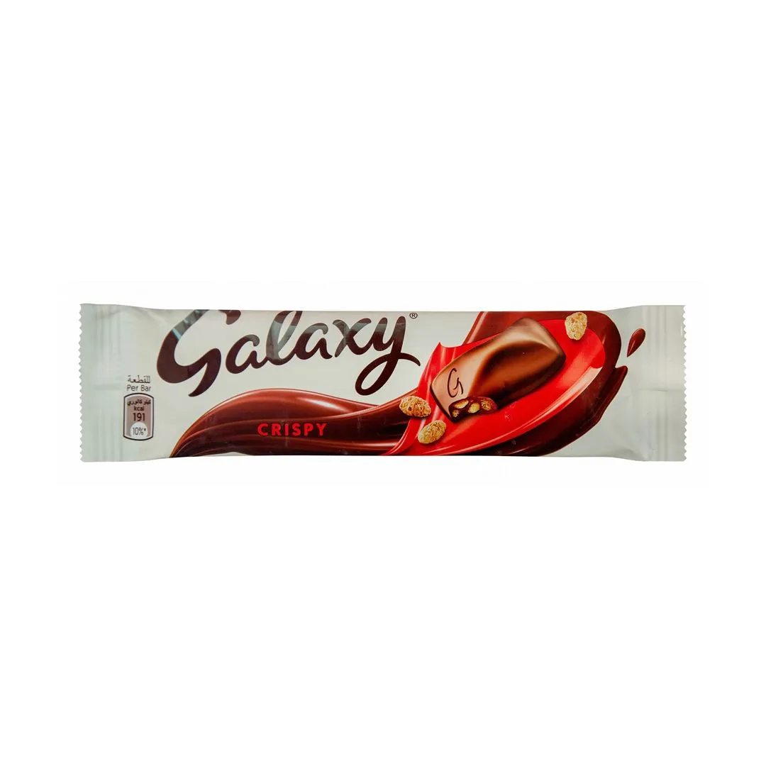 Galaxy Crispy Milk Chocolate Bar with Puffed Rice Pieces, 36g