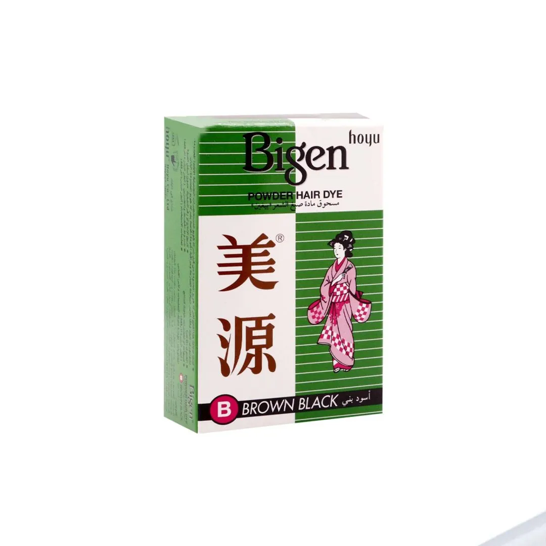Bigen Hair Dye Powder with Seaweed & Oriental Berry Extracts Brown Black B, 1 Pack