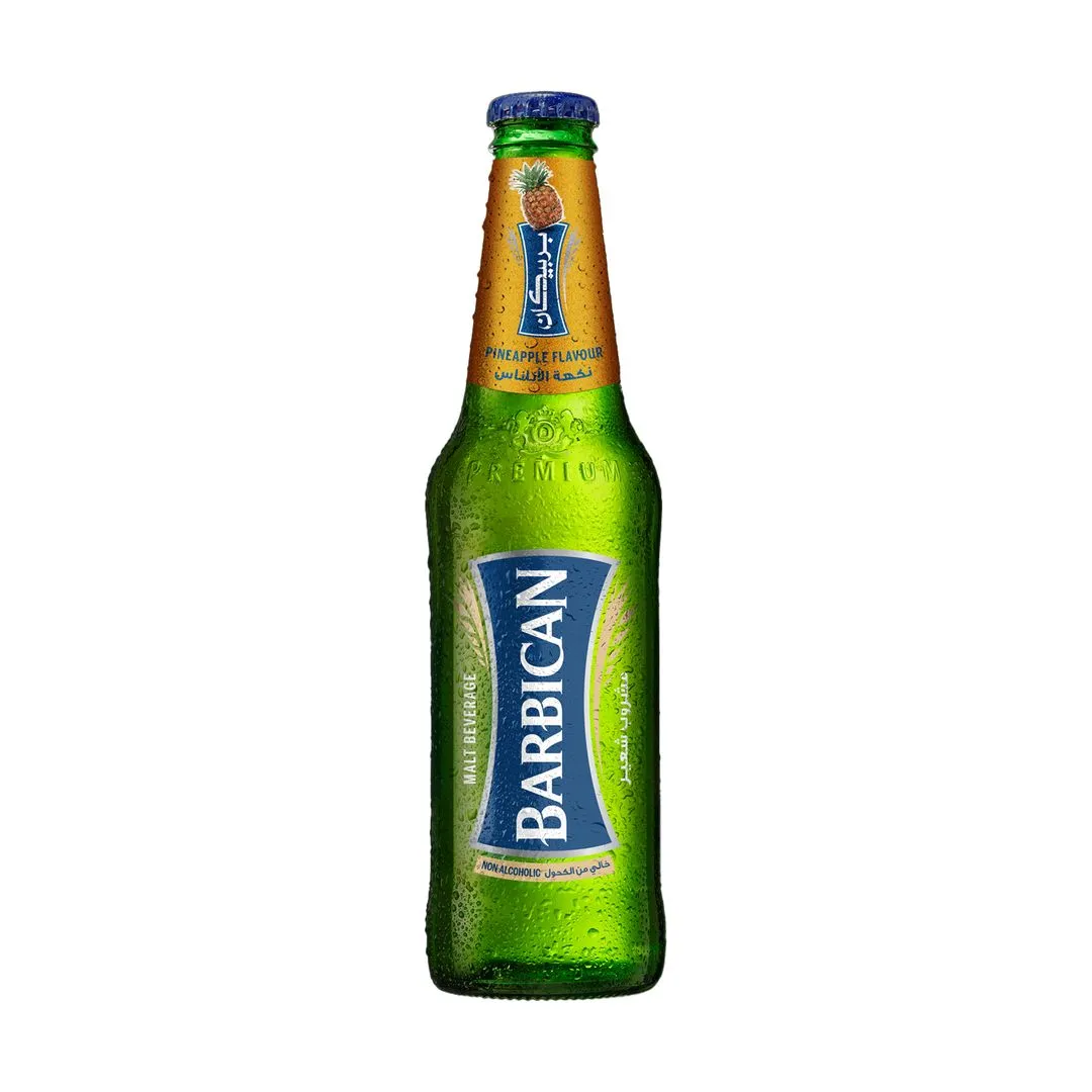 Barbican Pineapple Flavoured Non Alcoholic Malt Glass Bottle, 330ml