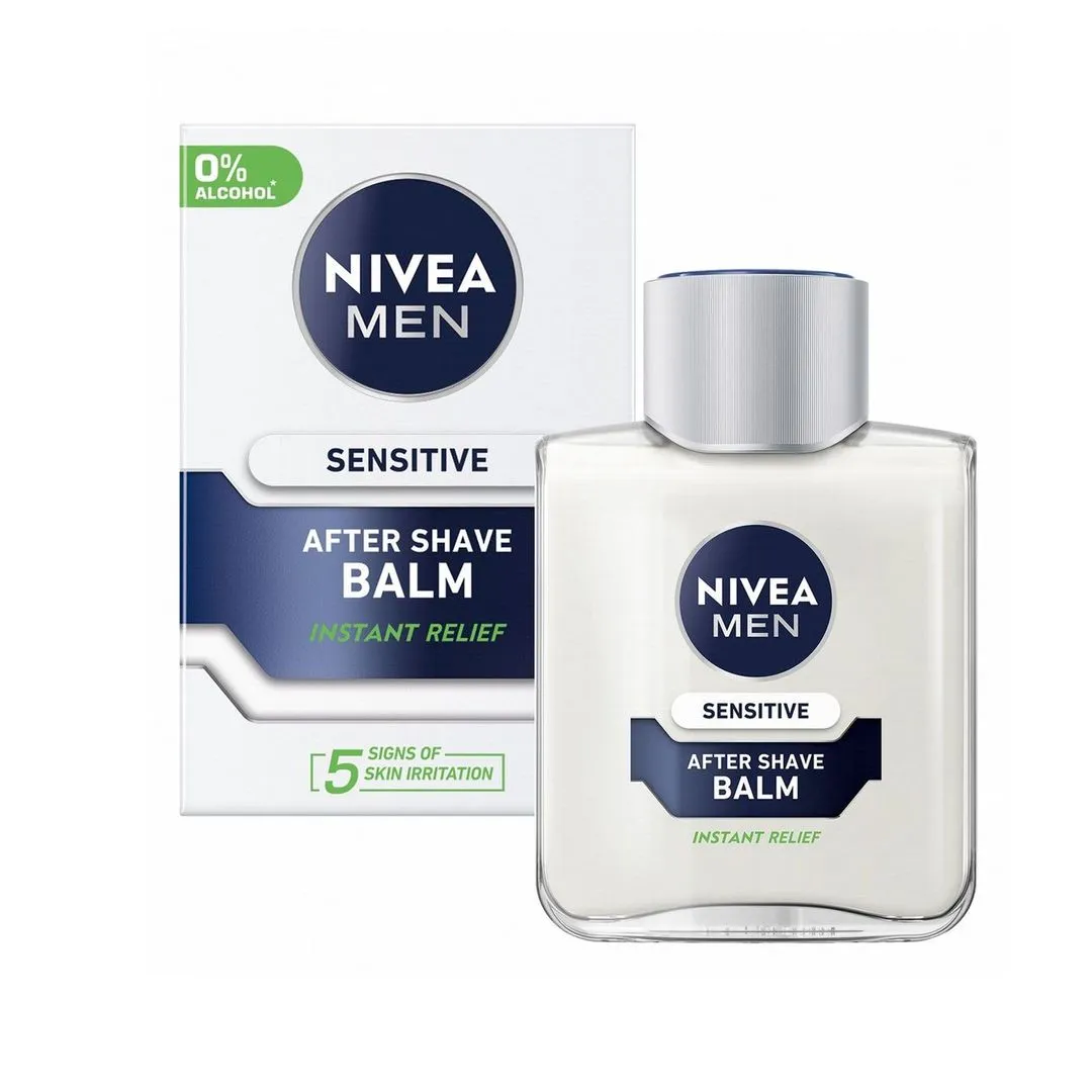 NIVEA Men Aftershave Balm with Chamomile & Hamamelis for Sensitive Skin, 100ml