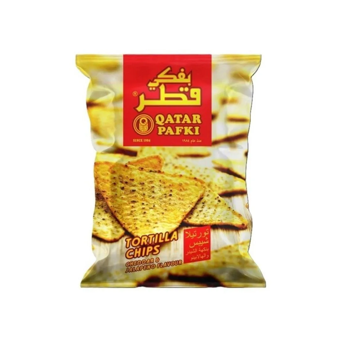 Qatar Pafki Tortilla Cheddar & Jalapeno Chips, 125g