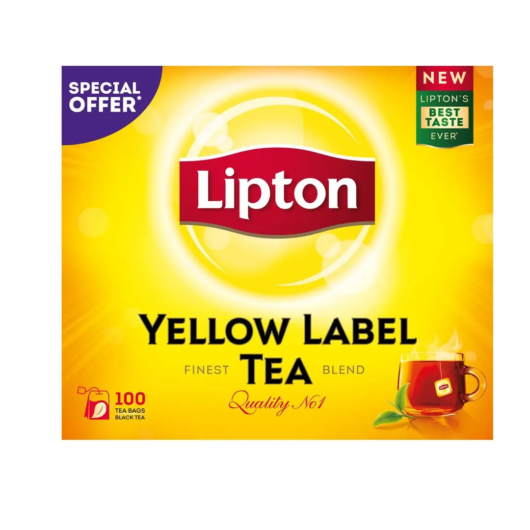 Lipton Yellow Label Black Tea Bags, 100 Teabags