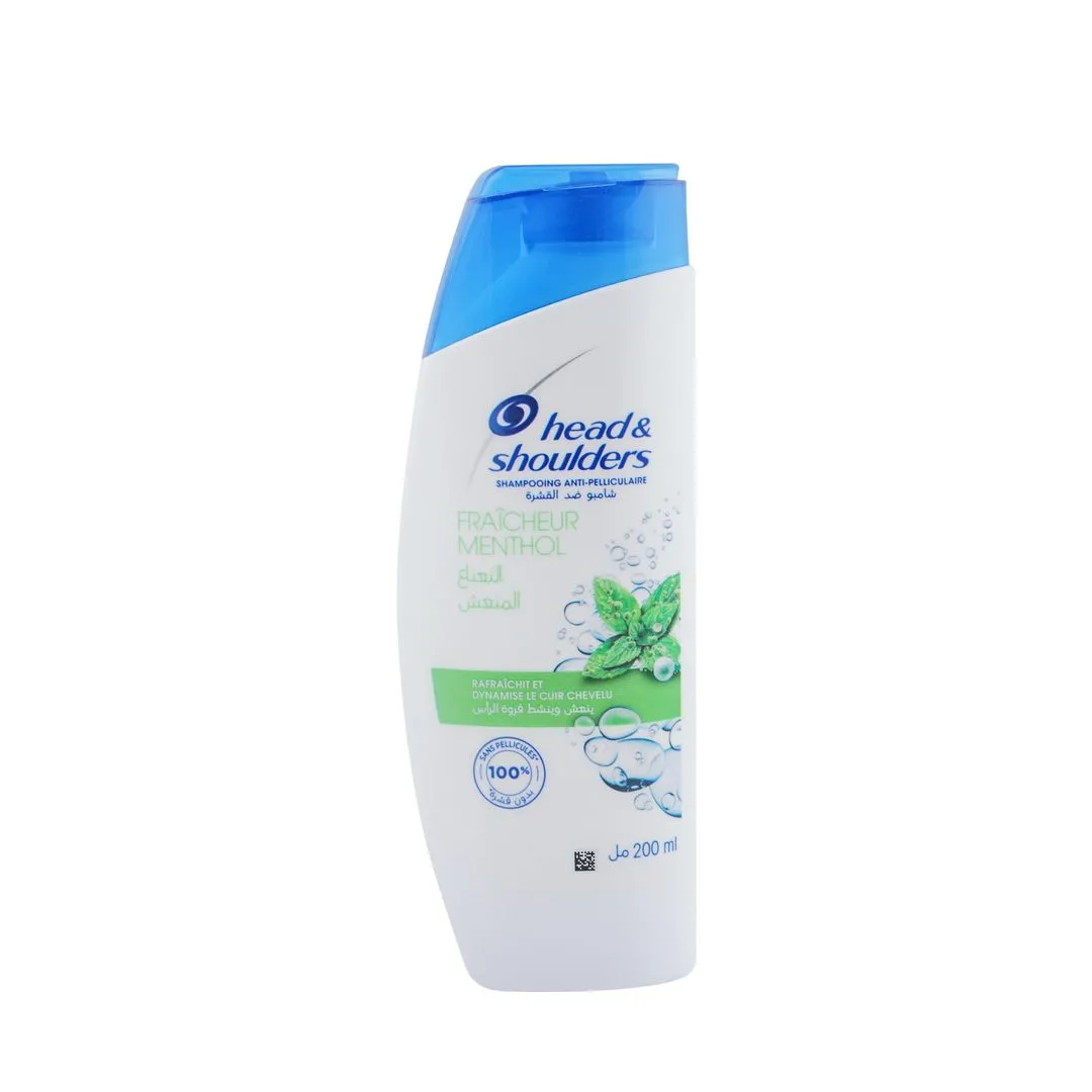 Head & Shoulders Anti-Dandruff Shampoo Fresh Menthol Scent, 200ml