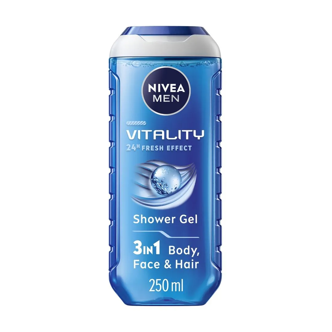 Nivea Men 3 in 1 Vitality Fresh Masculine Scent Shower Gel, 250ml