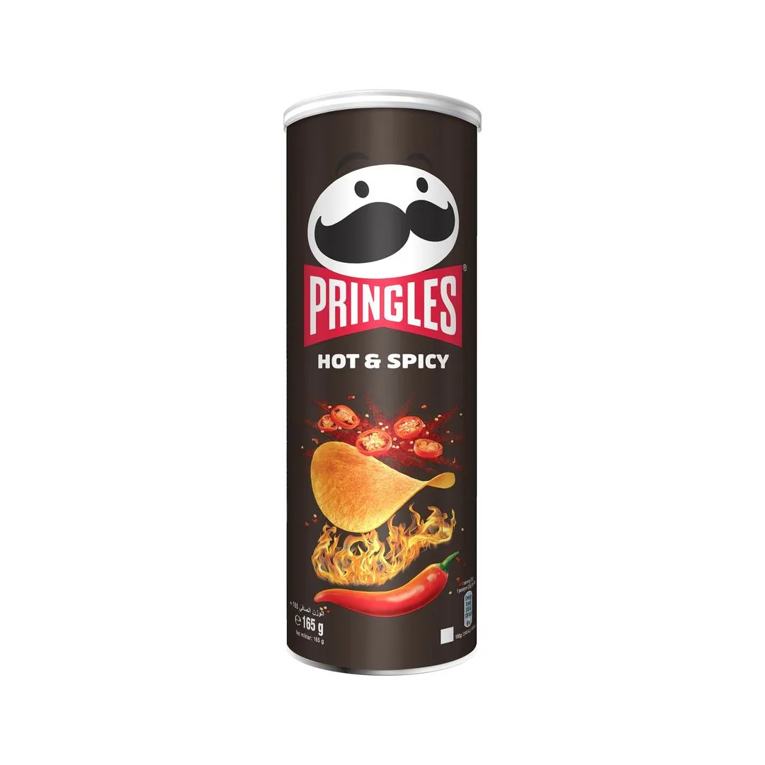 Pringles Hot & Spicy Chips Can, 165g