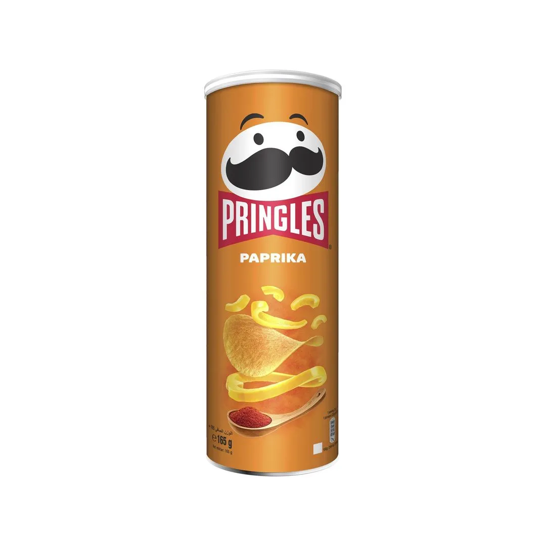 Pringles Paprika Potato Chips, 165g