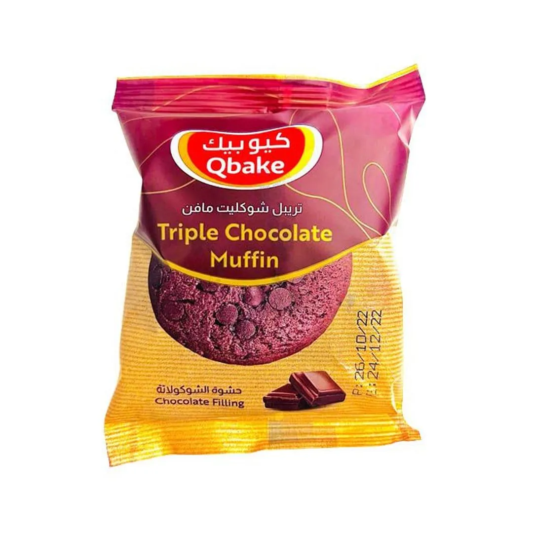 Qbake Triple Chocolate Muffin, 60g