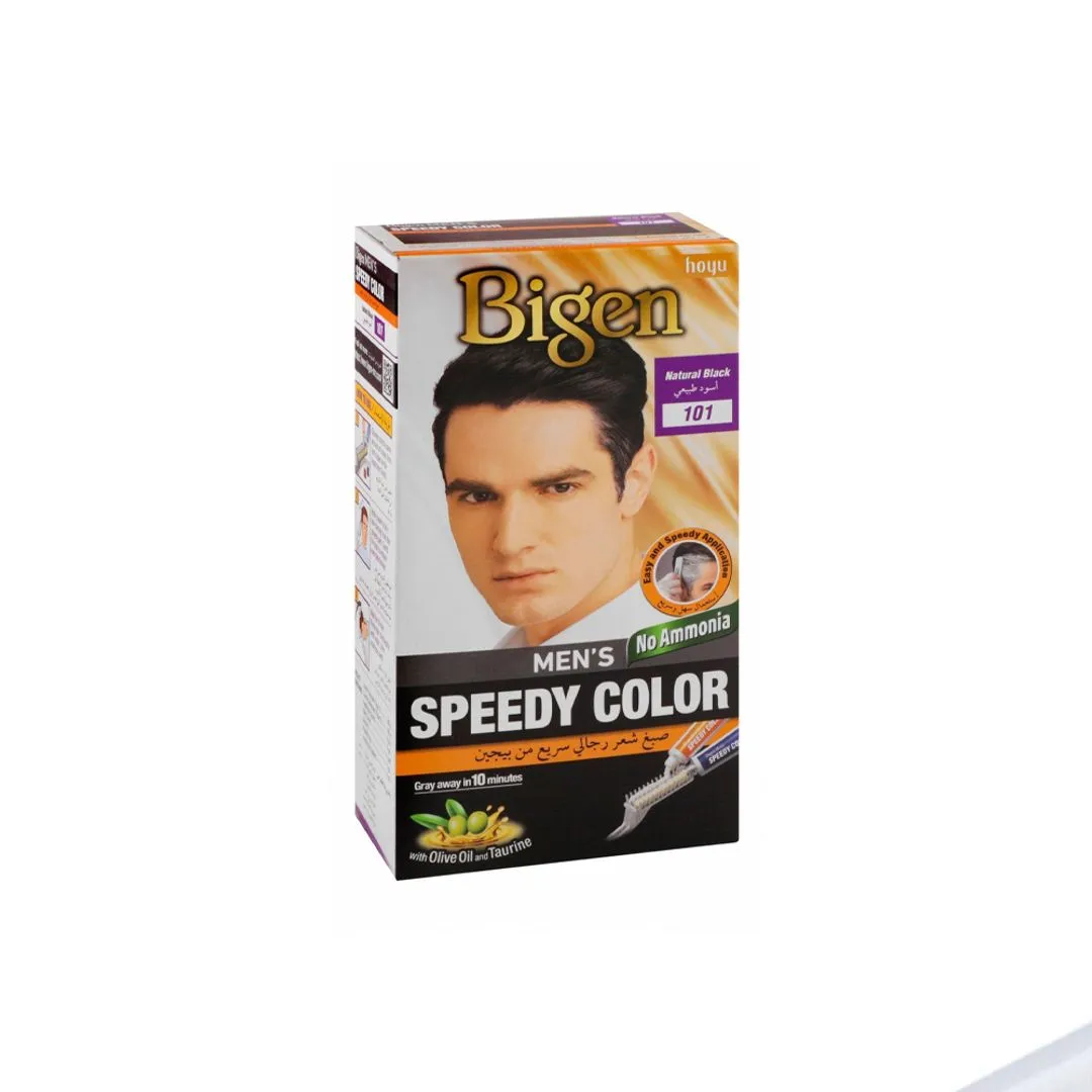 Bigen Men's Speedy Hair Color Natural Black 101, 1 Pack