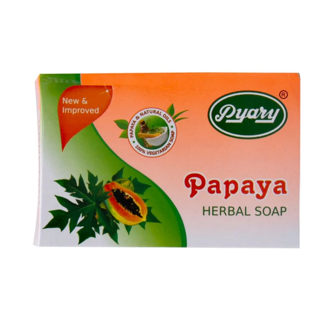 Pyary Original Handmade Herbal Soap Bar with Papaya Extract, 75g